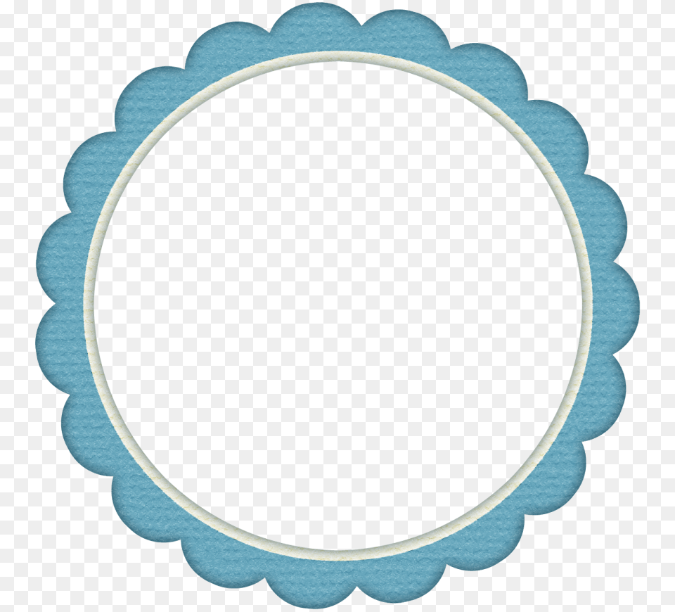 Blue Frame Cliparts Scalloped Frame, Oval Free Png Download