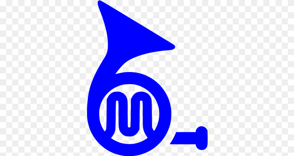 Blue French Horn Icon Blue Music Icons Blue French Horn, Brass Section, Musical Instrument, French Horn, Animal Png