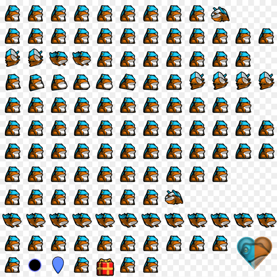 Blue Frog Alien Meat Boy Sprite Sheet, Art, Collage, Computer, Electronics Png