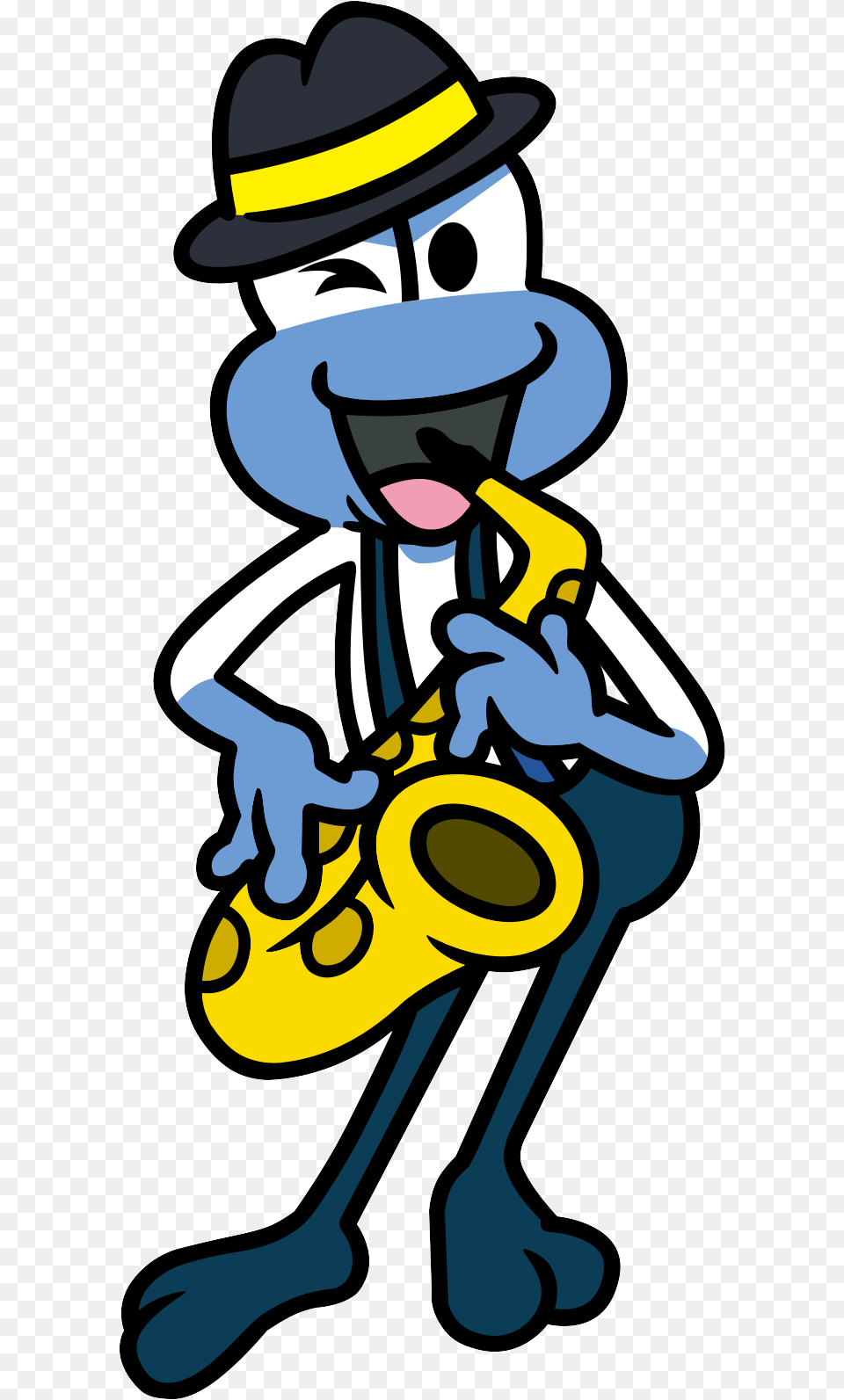 Blue Frogette Sax Jumpin Jazz Rhythm Heaven, Cartoon, Cleaning, Person, Dynamite Png