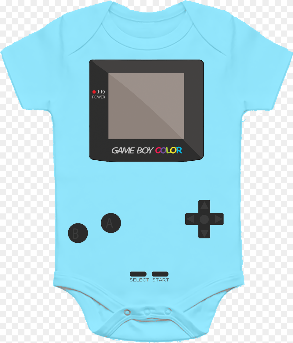 Blue Gameboy Color Onesie Game Boy Color, Clothing, T-shirt, Shirt Free Png Download