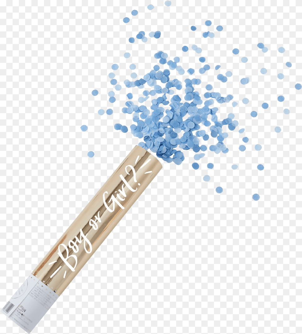 Blue Gender Reveal Confetti Shooter Gender Reveal, Paper, Cricket, Cricket Bat, Sport Free Png Download