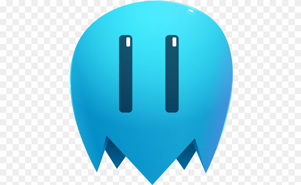 Blue Ghost Cute Eyes Emblem, Logo, Guitar, Musical Instrument, Cutlery Png