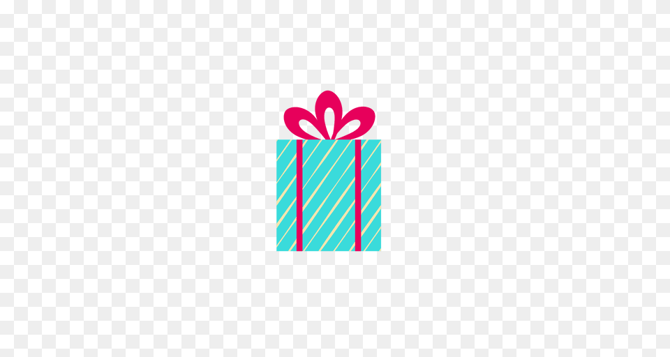 Blue Gift Box Pink Bow Png