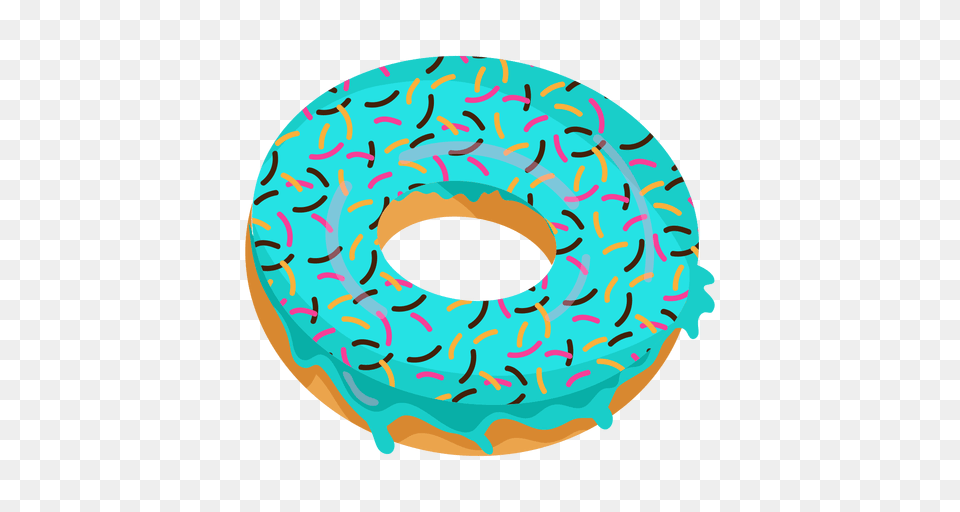 Blue Glaze Doughnut Illustration, Food, Sweets, Donut Free Png Download