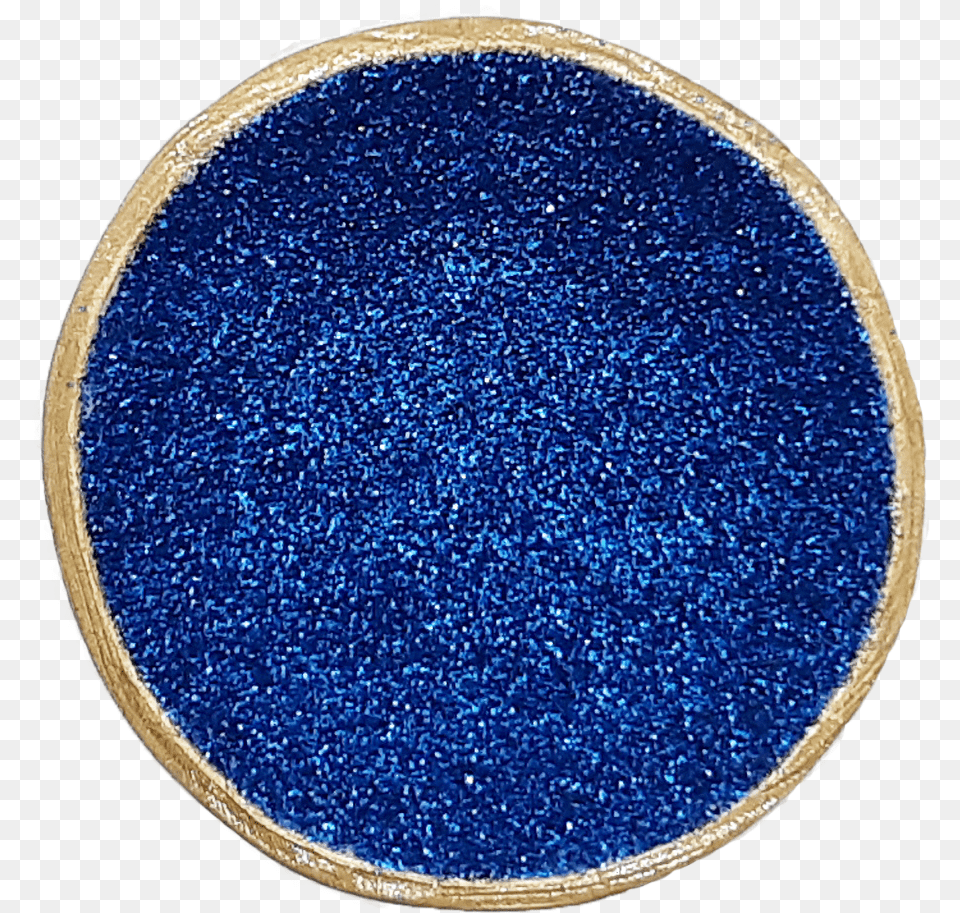 Blue Glitter Trinket Dish With Gold Rim Blue, Plate Free Transparent Png