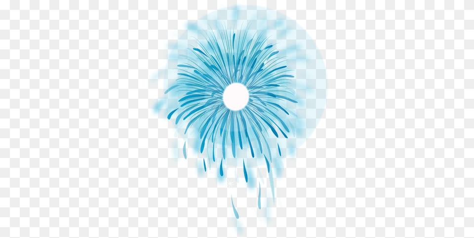 Blue Glittery Firework Transparent U0026 Svg Vector File Fogos De Artificio, Animal, Sea Life, Invertebrate, Jellyfish Free Png Download