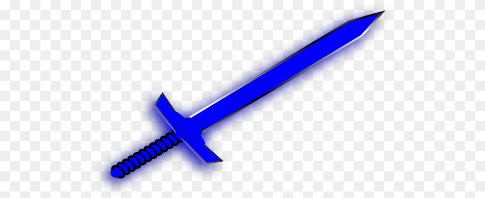 Blue Glow Sword Clip Art, Blade, Dagger, Knife, Weapon Free Png Download