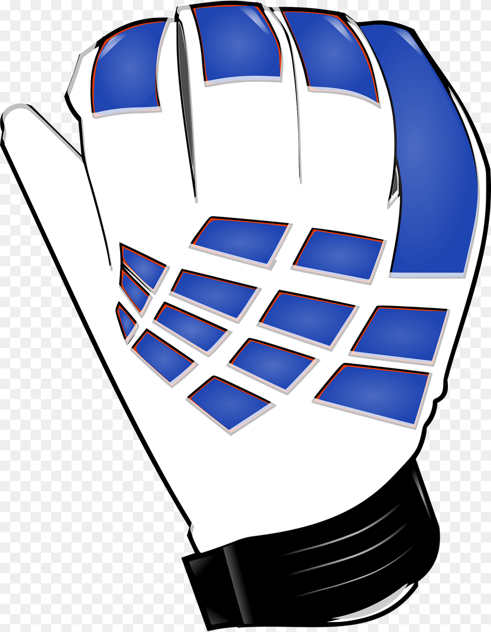 Blue Goalkeepers Glove Right Clipart, Baseball, Baseball Glove, Clothing, Sport Free Png