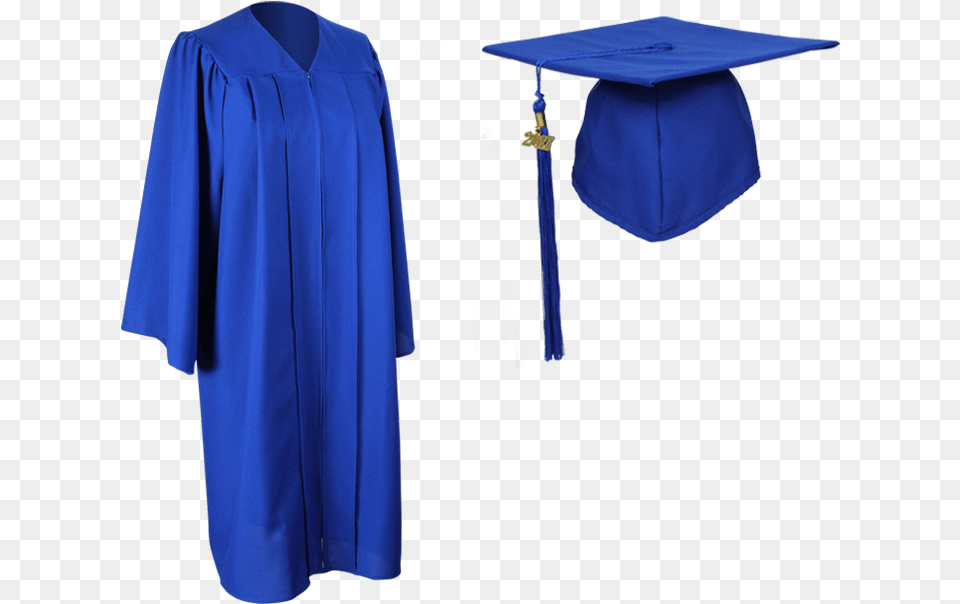 Blue Graduation Cap And Gown Academic Dress, People, Person, Clothing, Coat Free Png