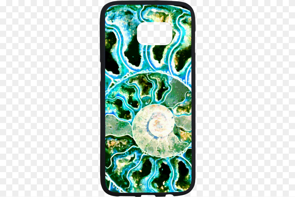 Blue Green Fossil Geode Rubber Case For Samsung Galaxy Smartphone, Accessories, Gemstone, Jewelry, Ornament Free Png