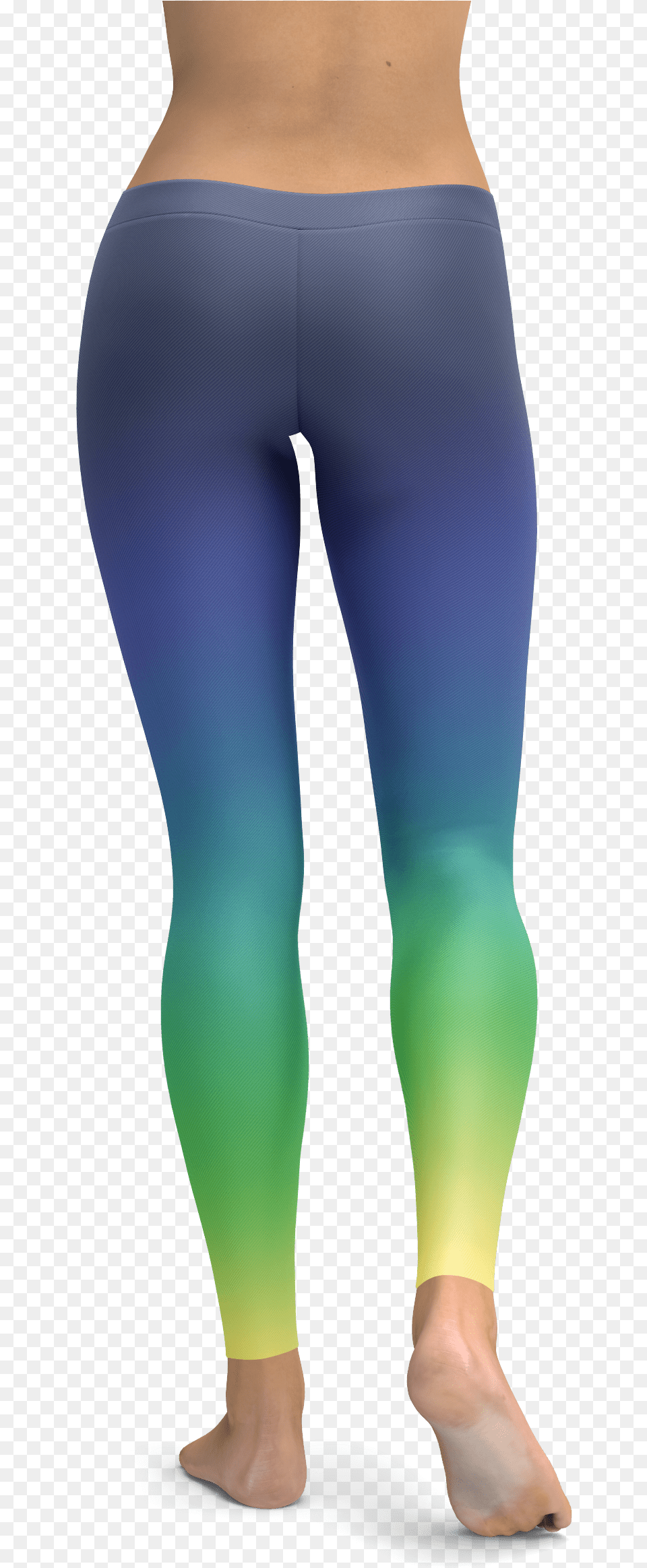Blue Green Yellow Gradient Pattern Leggings Yoga Pants Tights, Clothing, Hosiery, Adult, Female Free Png Download