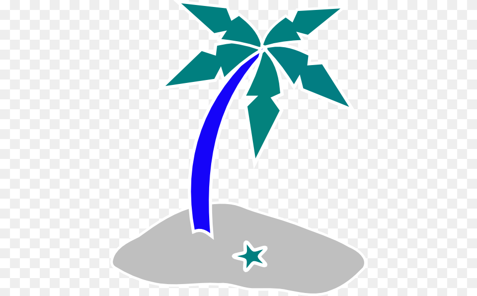 Blue Grey Beach Svg Clip Arts Coconut Tree Cartoon, Leaf, Plant, Flower, Animal Png