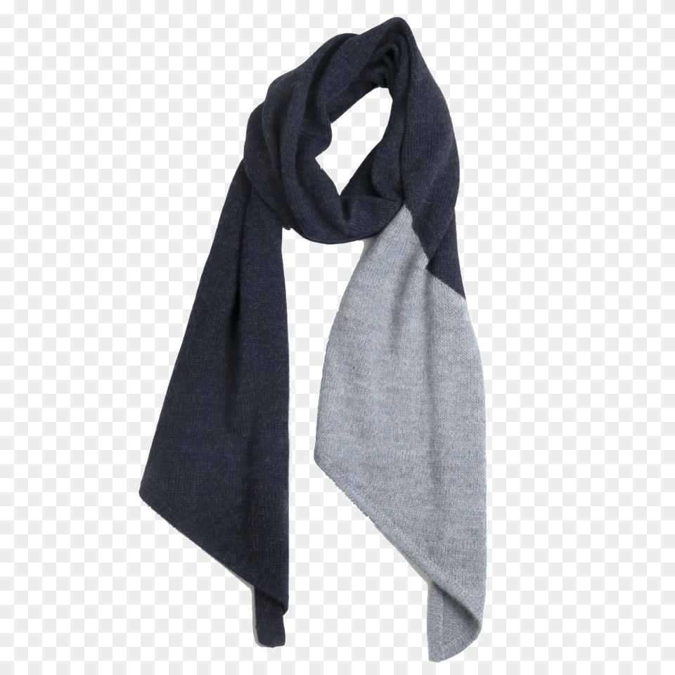 Blue Grey Scarf, Clothing, Stole Png Image