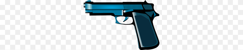Blue Gun Clip Art, Firearm, Handgun, Weapon Free Png Download