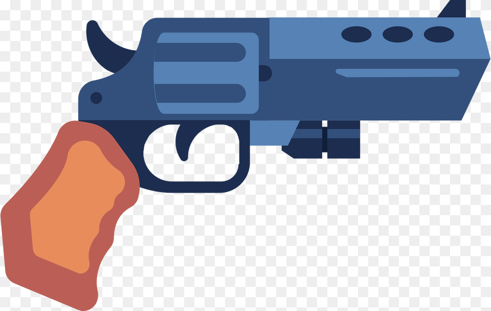 Blue Gun Clipart, Firearm, Handgun, Weapon, Person Free Png