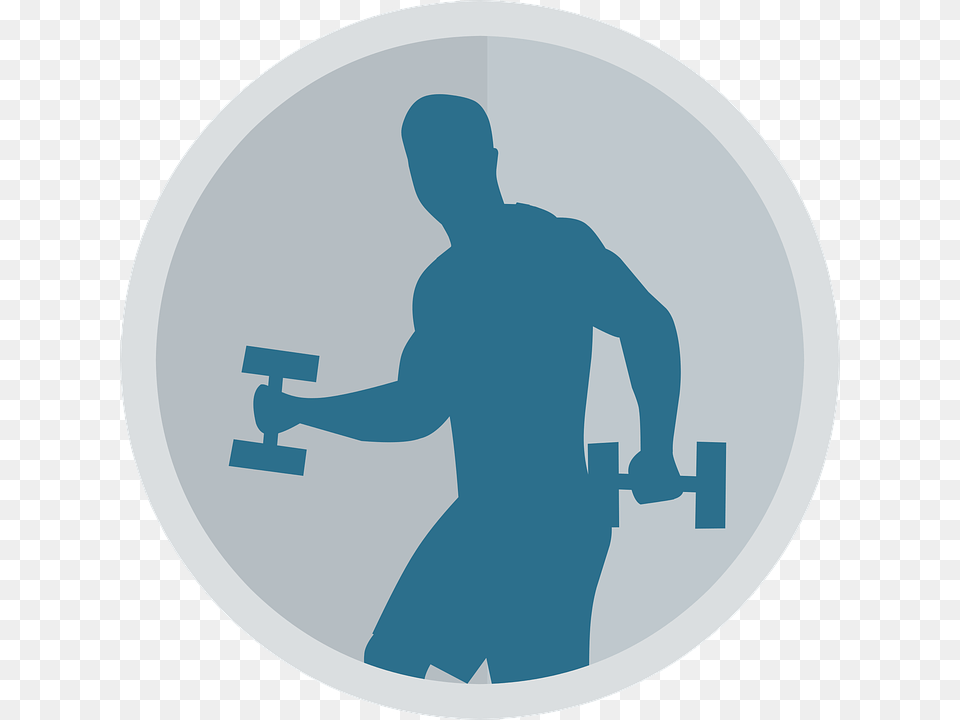 Blue Gym Icon, Adult, Male, Man, Person Free Png