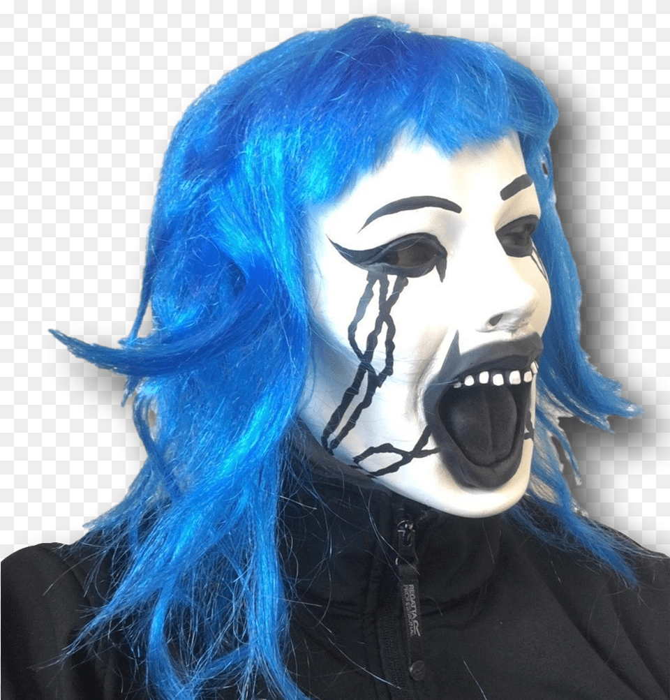 Blue Hair Girl Scary, Adult, Female, Person, Woman Free Transparent Png