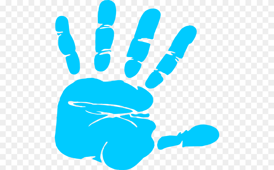 Blue Hand Print Clip Art At Clker Kid Handprint Clipart, Body Part, Finger, Person, Baby Free Png Download