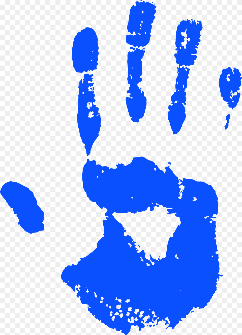 Blue Handprint Clip Art Image Transparent Background Handprint, Baby, Person, Face, Head Png