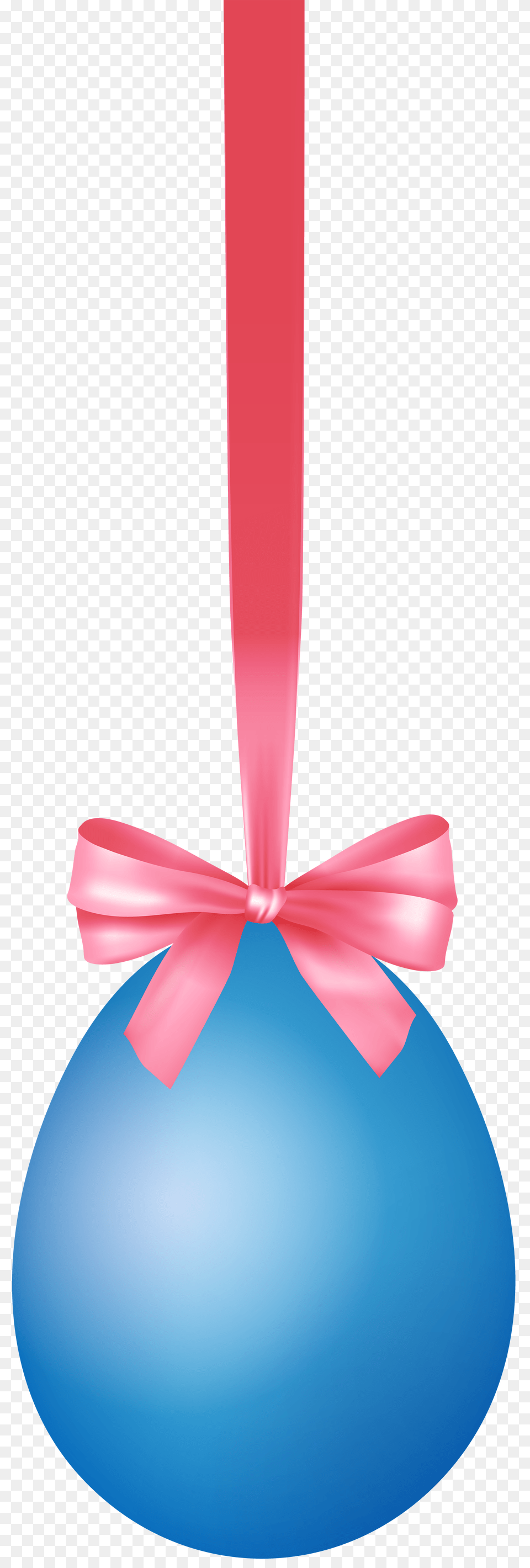 Blue Hanging Easter Egg With Bow Clip Art, Balloon, Chandelier, Lamp Free Transparent Png