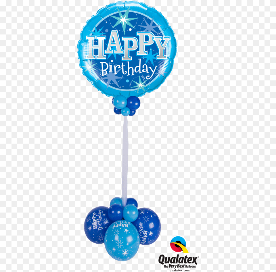 Blue Happy Birthday Balloons Download Happy Birthday Blue Theme, Balloon, Food, Sweets Free Transparent Png