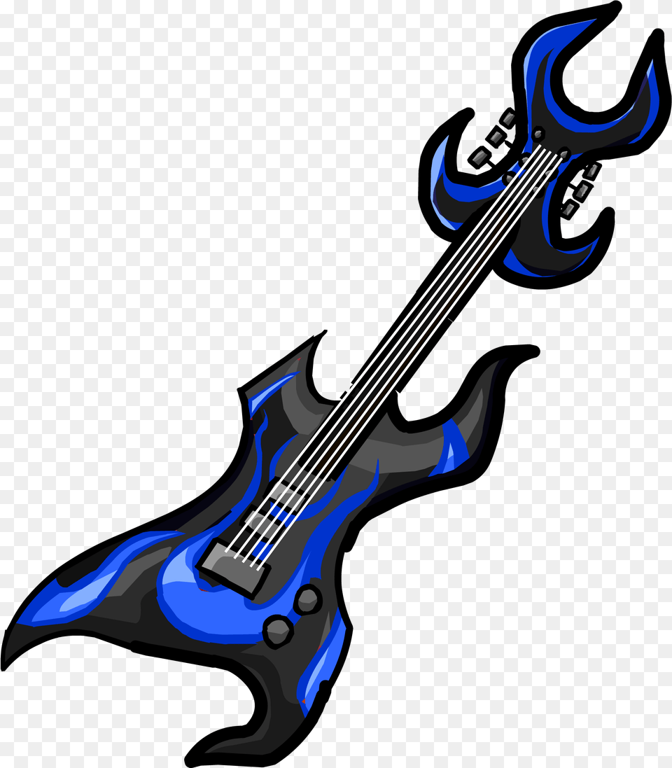 Blue Hard Rock Guitar Icon Bass Guitar, Musical Instrument, Bass Guitar, Crossbow, Weapon Free Transparent Png