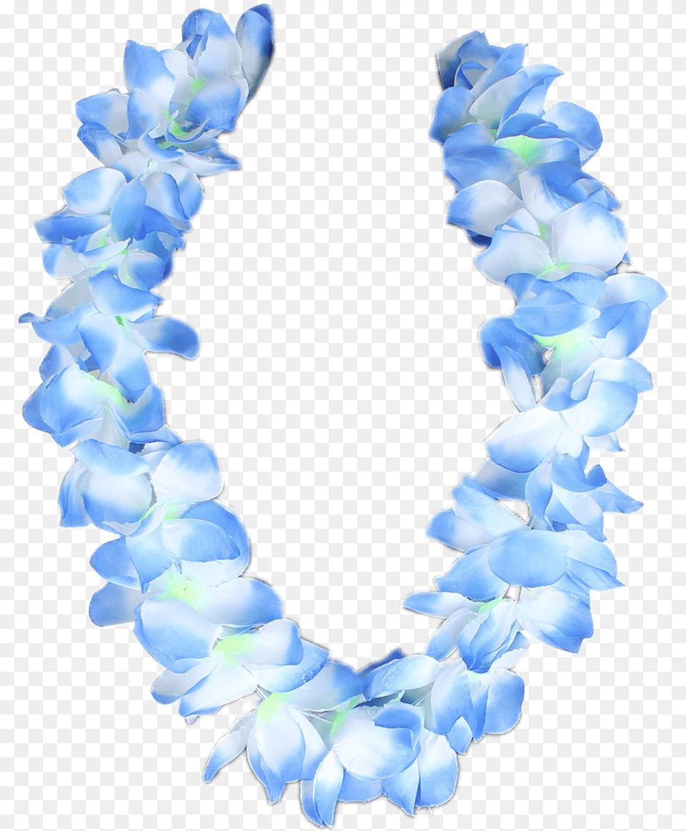Blue Hawaiian Flower Necklace Transparent Hawaiian Leis, Accessories, Flower Arrangement, Ornament, Plant Free Png Download