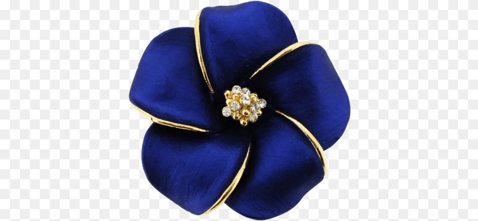 Blue Hawaiian Plumeria Flower Pin Swarovski Crystal Blue Brooch, Accessories, Jewelry, Gemstone Free Transparent Png
