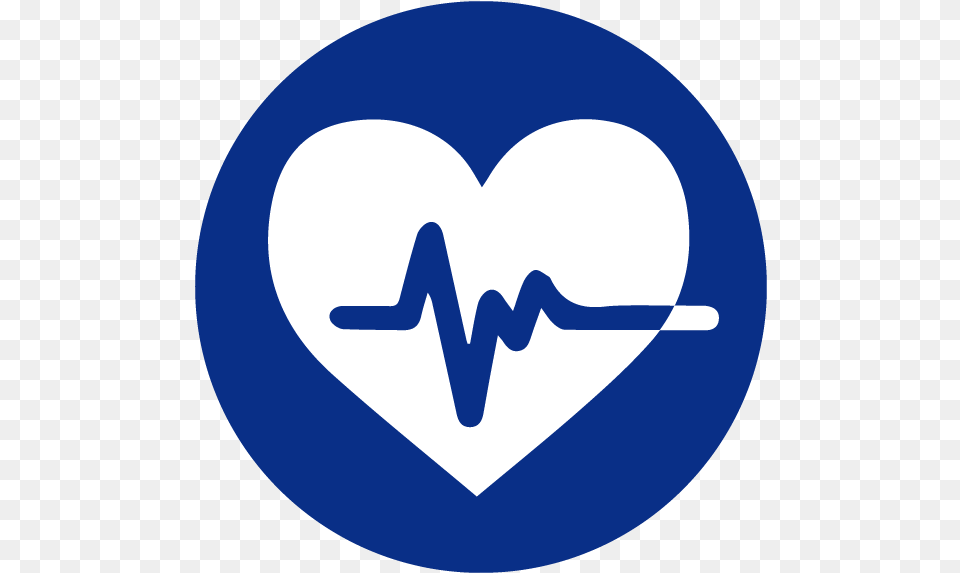 Blue Heading Icons Heartbeat Blue Heart With Heartbeat, Logo Free Png Download