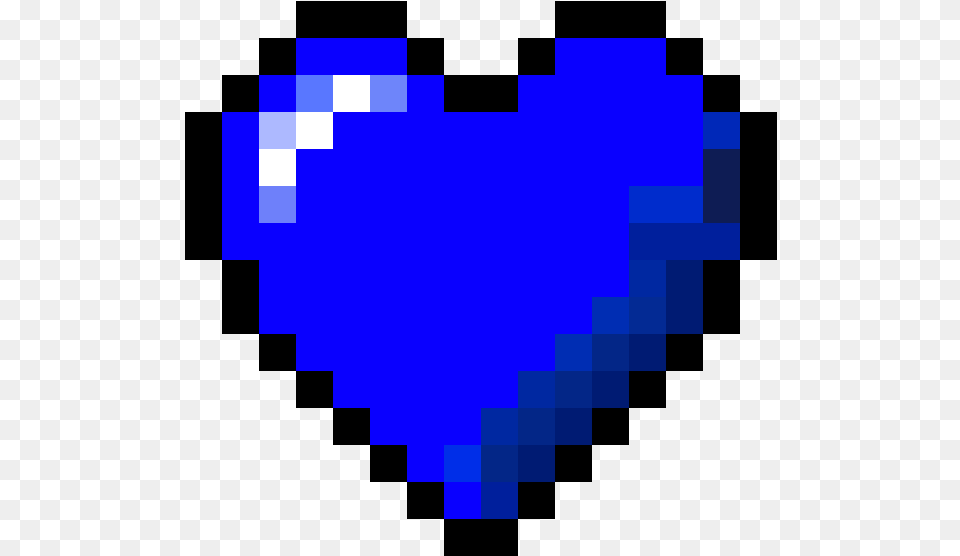 Blue Heart 8 Bit Heart Free Png