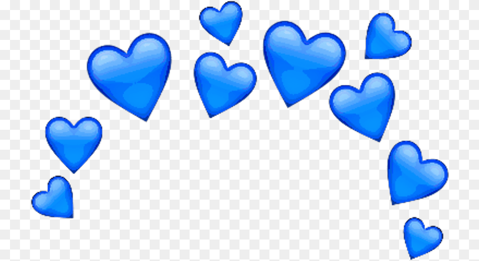 Blue Heart Blueheart Hearts Crown Tumblr Blueemoji Green Heart Emoji, Symbol Free Transparent Png