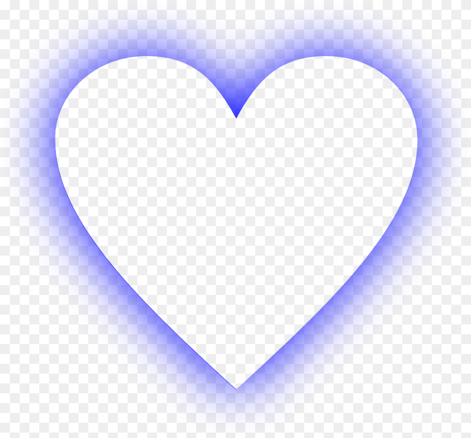 Blue Heart Border Love Neon Sticker By Vertical, Logo Free Png