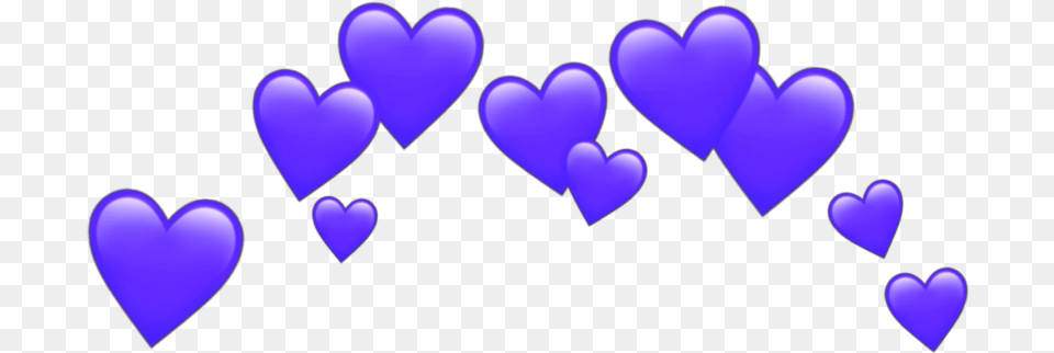 Blue Heart Crown Cartoon Jingfm Heart Emoji Blue, Purple Free Transparent Png