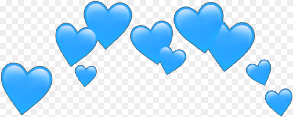 Blue Heart Emoji Red Heart Crown Free Png Download