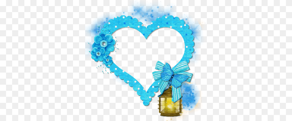 Blue Heart Frame Blue Heart Frame, Art, Collage Free Png