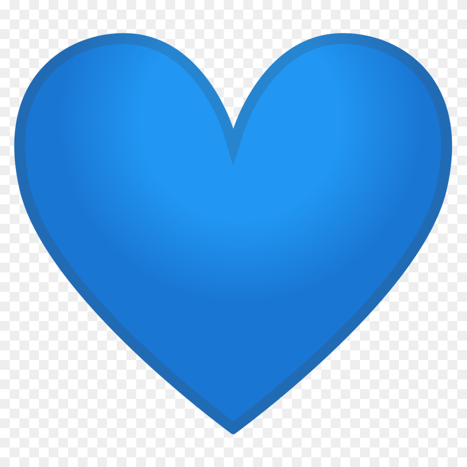 Blue Heart Icon Noto Emoji People Family Love Iconset Google, Balloon, Astronomy, Moon, Nature Free Png Download