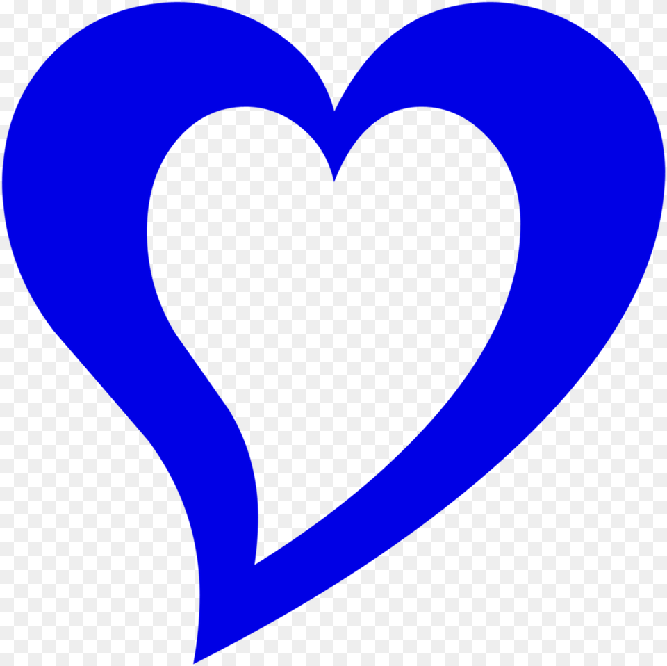 Blue Heart Outline, Logo Free Png Download