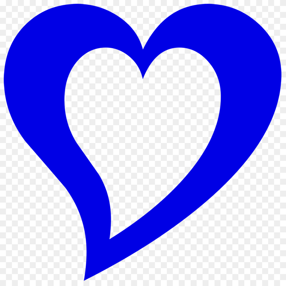 Blue Heart Outline Blue Outline Heart Logo Free Transparent Png