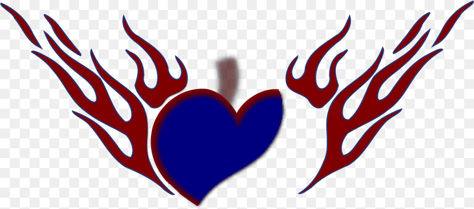 Blue Heart Red Flames Svg Vector Clip Transparent Purple Flames, Logo, Symbol Free Png