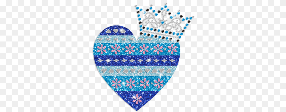 Blue Heart With Crown Iron Decorative, Chandelier, Lamp, Pattern, Accessories Png