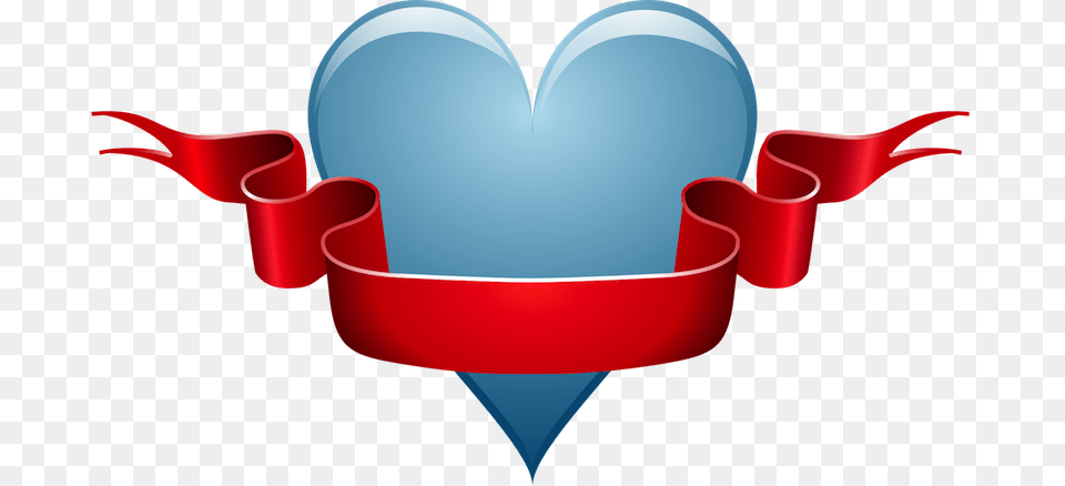Blue Heart With Ribbon Ribbon Clip Art, Clothing, Footwear, Shoe, Smoke Pipe Free Transparent Png