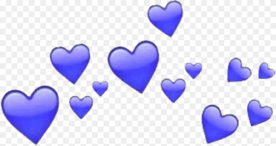 Blue Hearts Heart Crowns Heartcrown Corona De Corazones Violetas, Symbol Png Image