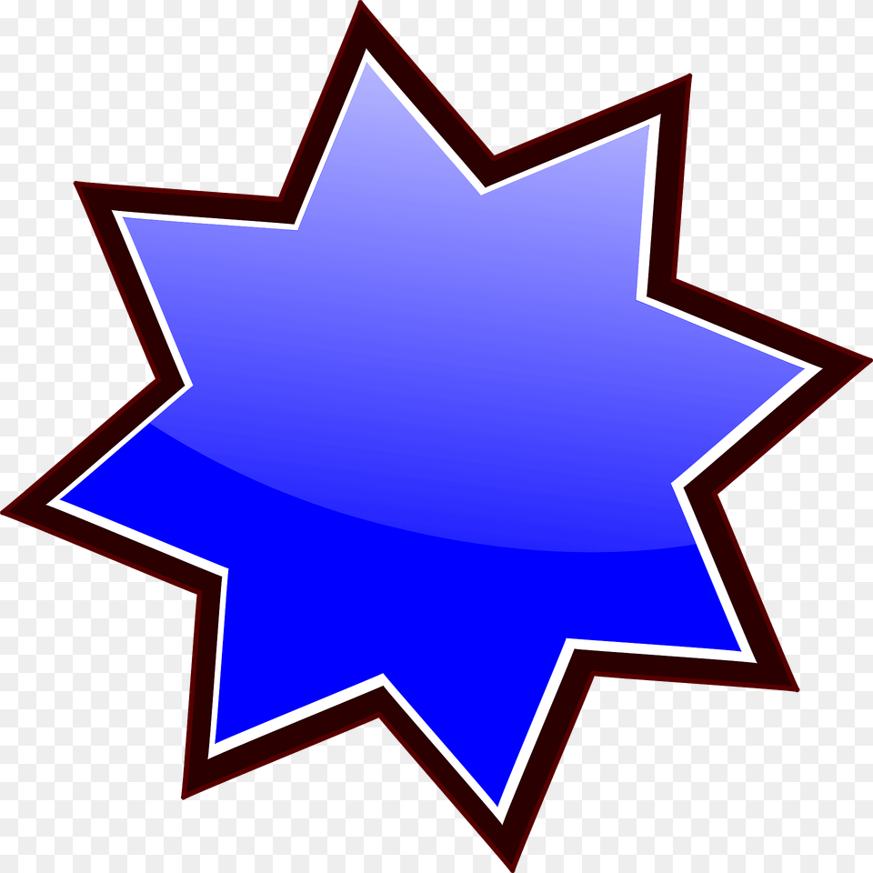 Blue Heptagram Star Clipart, Leaf, Plant, Star Symbol, Symbol Png Image