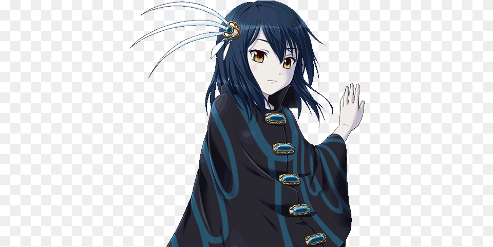 Blue Heron Fire Dialogue Render Ayakashi Ghost Guild Fire, Adult, Publication, Person, Female Png