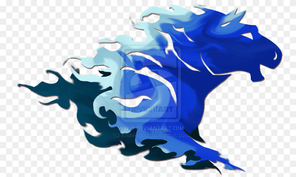 Blue Horse Fire Horse Fire, Person, Art, Dragon Free Png Download