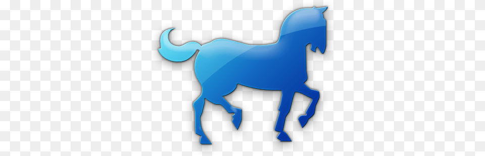 Blue Horse Icon Transparent Animal Figure, Colt Horse, Mammal, Silhouette Free Png Download
