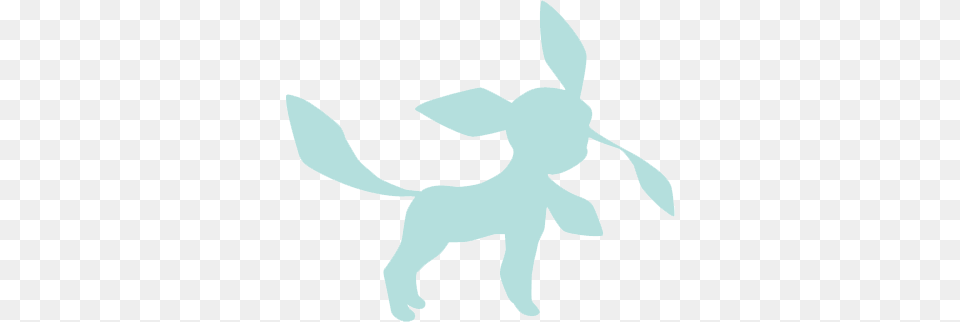 Blue Ice And Pokemon Image Glaceon, Silhouette, Animal, Kangaroo, Mammal Free Transparent Png