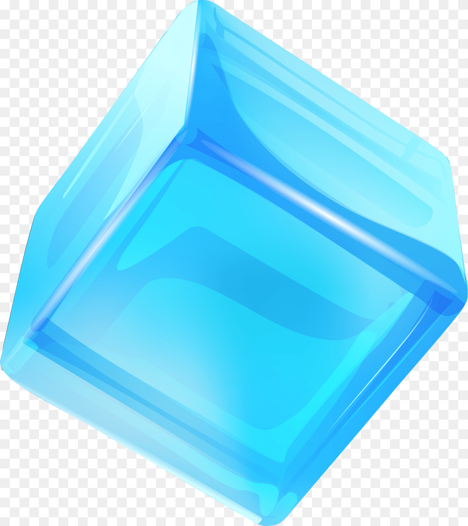 Blue Ice Cube Cubo Gelo Desenho, Plastic Free Transparent Png