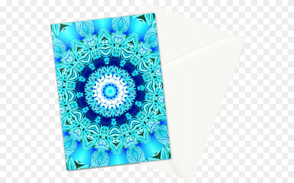 Blue Ice Glass Mandala Abstract Aqua Lace Sun Sand And A Drink In My Hand, Envelope, Mail Png